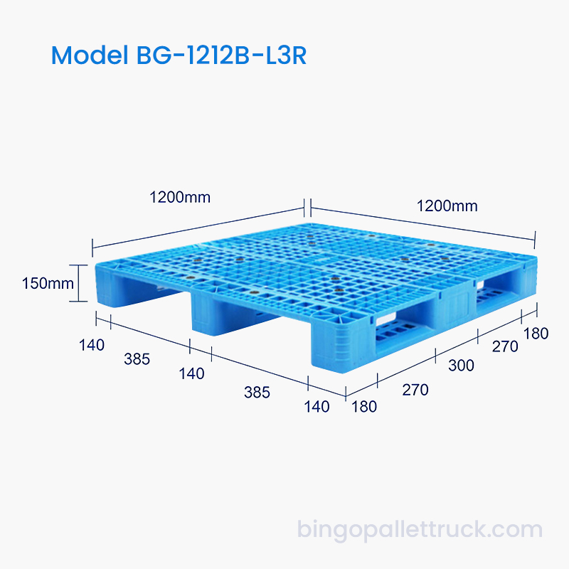 Paleta jedinstvene veličine 1200x1200 mm s čeličnim šipkama savršena za automatizirane skladišne sustave