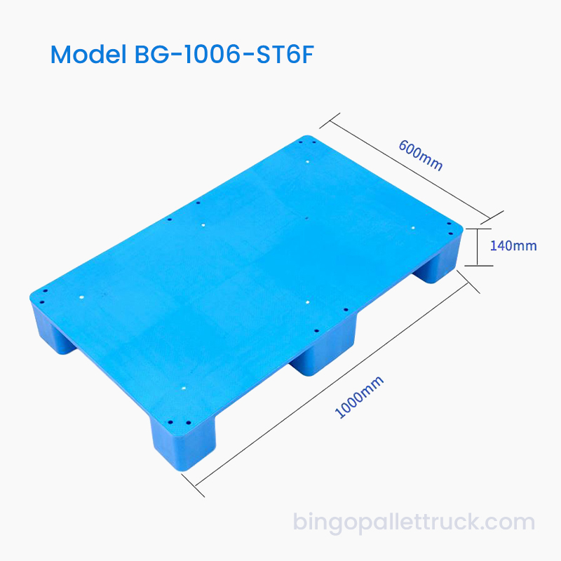 1000x600 mm čvrsta plastična paleta od šest stopa za logistiku