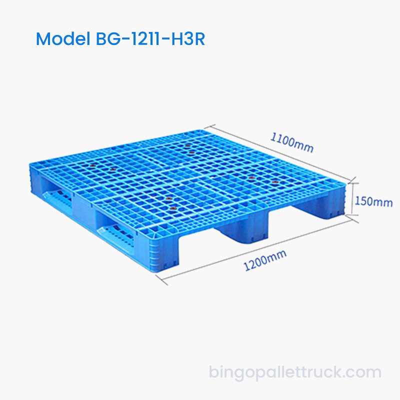 Plastična paleta HDPE 1200x1100 mm za hranu za rukovanje suhom robom