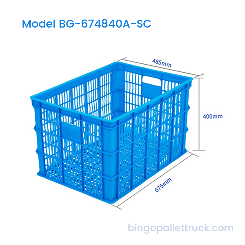 107L High Capacity Stackable Heavy Duty HDPE Plastic Storage Crate